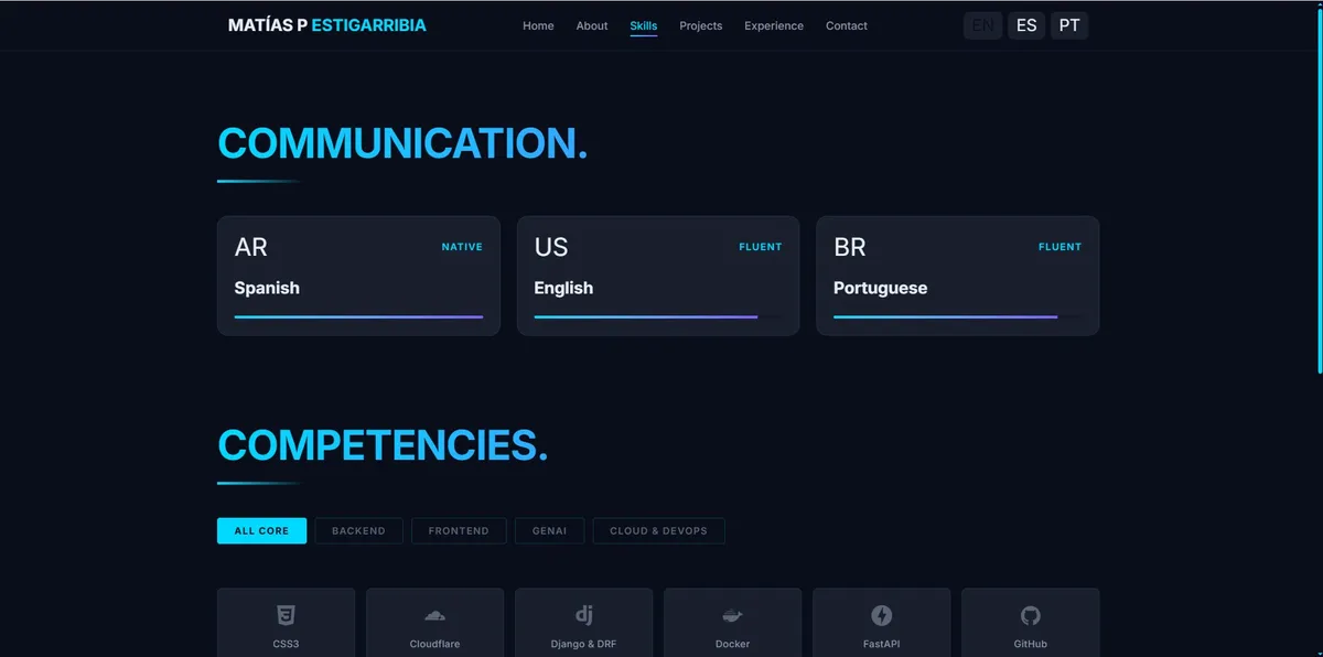 Live CV & AI-Integrated Web Platform